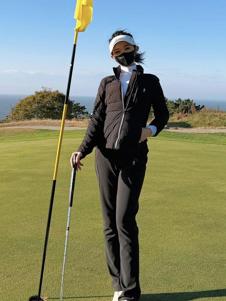 TASHI GOLF Женский зимний теплый стройнящий пуховик и комплект брюк с высоким поясом на флисе