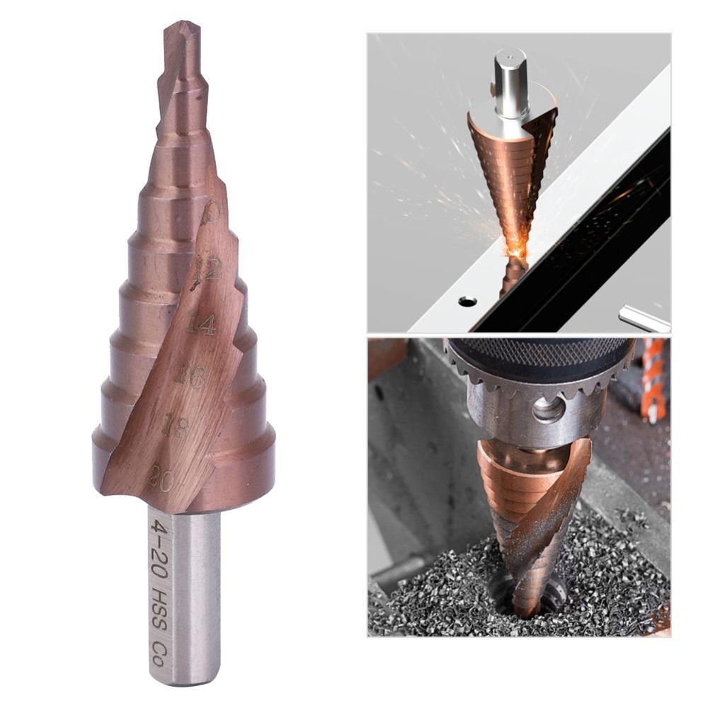 Triangular Shank Hole Opening Tool High Speed Steel M35 Hole Reamer Step Drill Bit Set  Counterbore