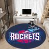 1 шт. Круглый ковер для офиса с изображением баскетбольной команды Rockets, под офисные стулья, спальня, гостиная, декор для дома a0926188