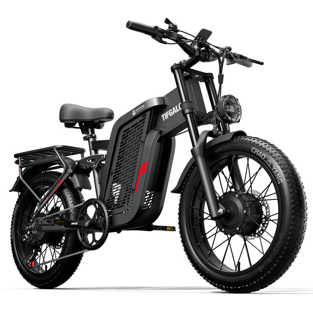 TIFGALOP F7 Motor power 52V1000W * 2 Tire 20 inch fat tire Battery 52V24AH Maximum speed 35mph Range 45-90KM Miles30-60 miles