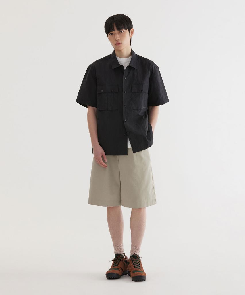 COVERNAT Nylon Fatigue Half Shirt Black