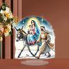 Desktop Ornament 2D Mary Joseph and Jesus Figurine Sign, Fireplace Art Crafts Decoration, Tabletop