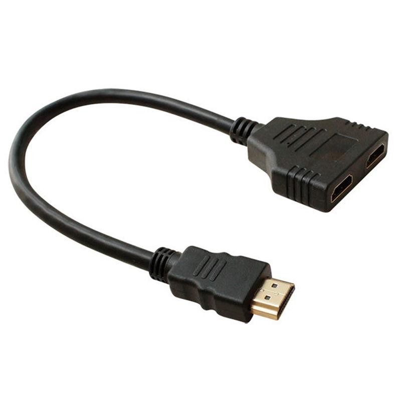 Мужчина разветвителя кабеля HDMI к двойному адаптеру разветвителя HDMI 2 женский Y в светодиоде HDMI Hd