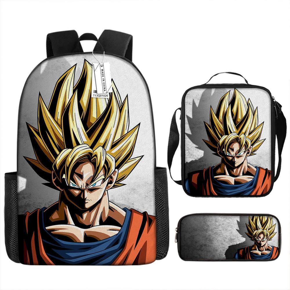Dragon Ball, аниме Dragon Ball, девочка, мальчик, студент, рюкзак, сумка, мультяшный школьный рюкзак