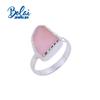 Baroque Gemstone Ring Handmade Natural Pink Opal Rough Gemstone Ring 925 Sterling Silver Fashion Lady Fine Jewelry