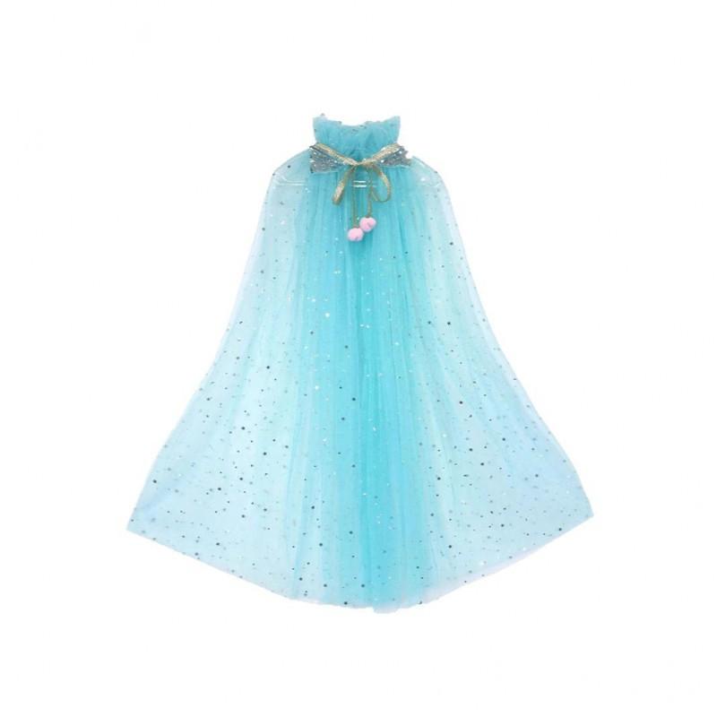 Girls Princess Cape Frozen Elsa Anna Dress Up Cloak Kids Tulle Shawl 3-8 Years Old