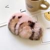 Autumn and winter plush hairpin wild candy net red bb side clip Korean real rex rabbit fur hair accessories hairpin