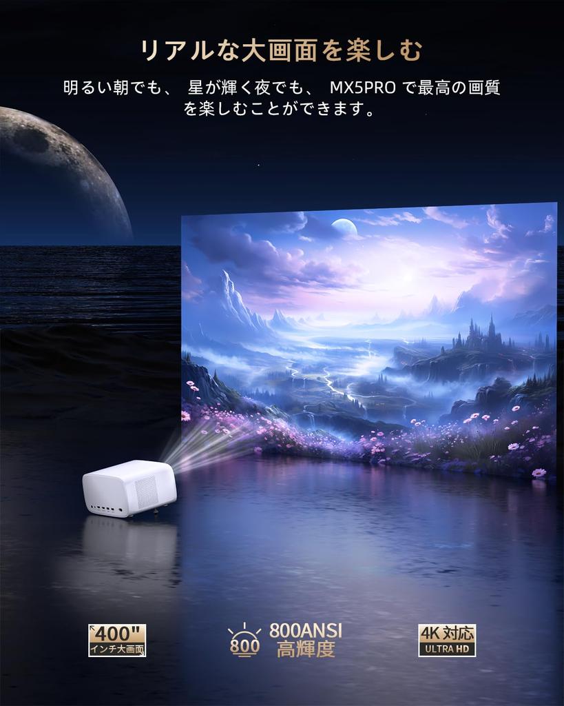 Видеопроектор для дома 4K 800 ANSI автоматическая коррекция трапецеидальных искажений Dolby WIFI большой зум совместимый с домом смарт-проектор с Movin просмотр даже при ярком свете