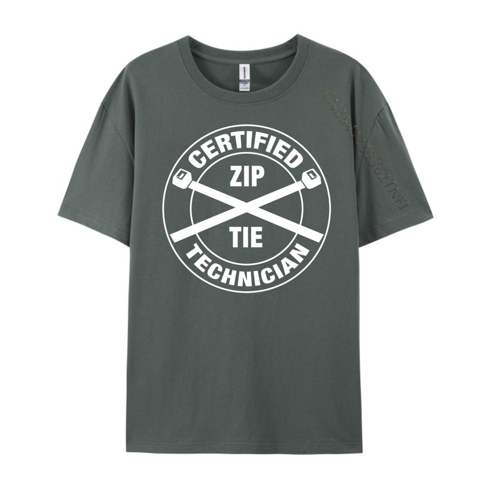 Certified Zip Tie Technician Humorous Funny Guy Funny T Shirts Fashionable and Trendy T-Shirts Vaporwave