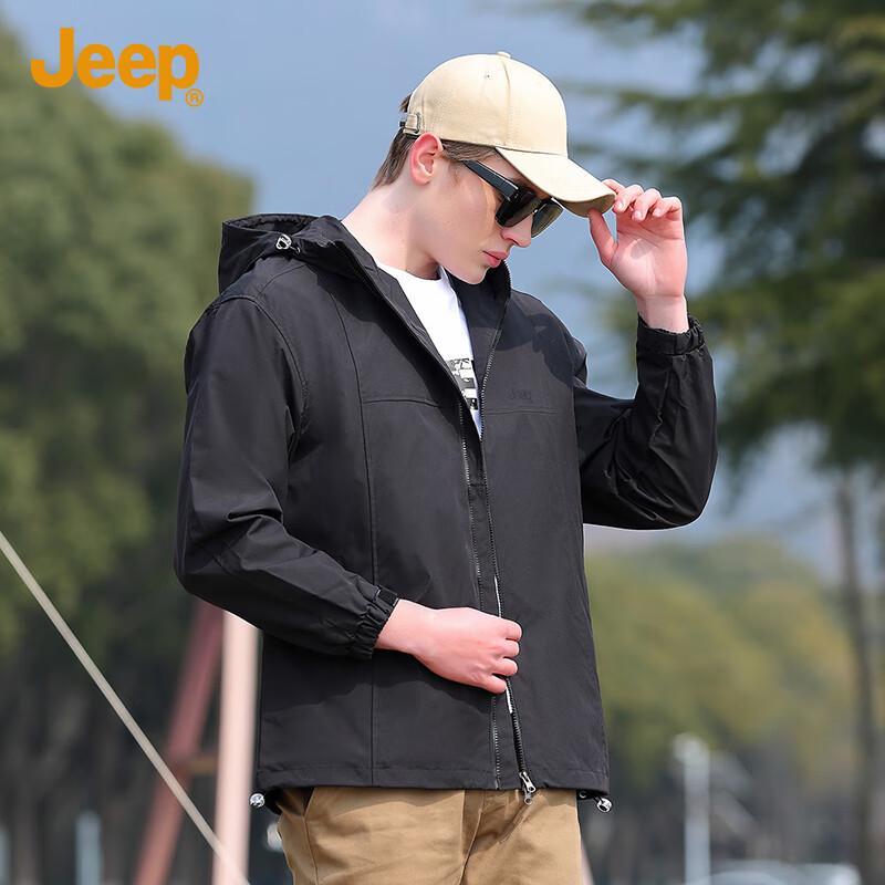 JEEP Men's Spring Hooded Outdoor Jacket