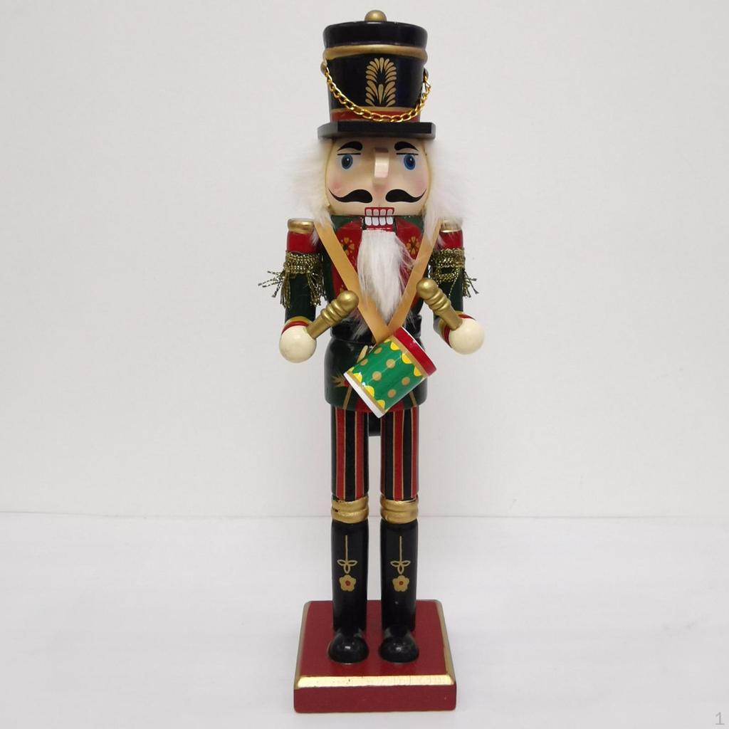 12 Inch Height Wooden Nutcracker Soldier Ornaments Handmade Handpainted Doll Puppet Toy Gift for