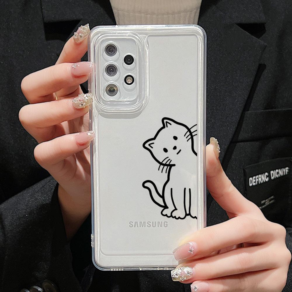 Прозрачный чехол для Samsung S24 Ultra A54 5G A53 A52 S23 Plus S22 S21 S20 FE A35 A55 A34 A33 A32 A14 A13 силиконовые чехлы с бабочками