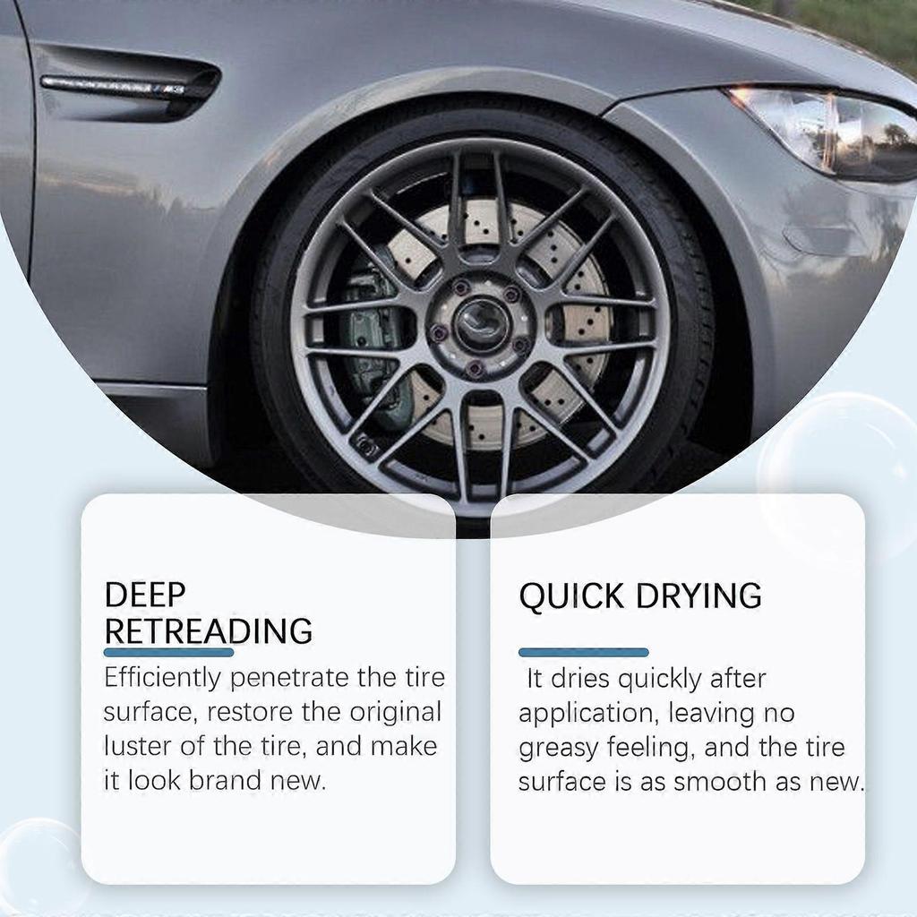 Car tire maintenance cream tire maintenance wheel decontamination brightening rust removal tire cleaner 100g*1, sponge*1