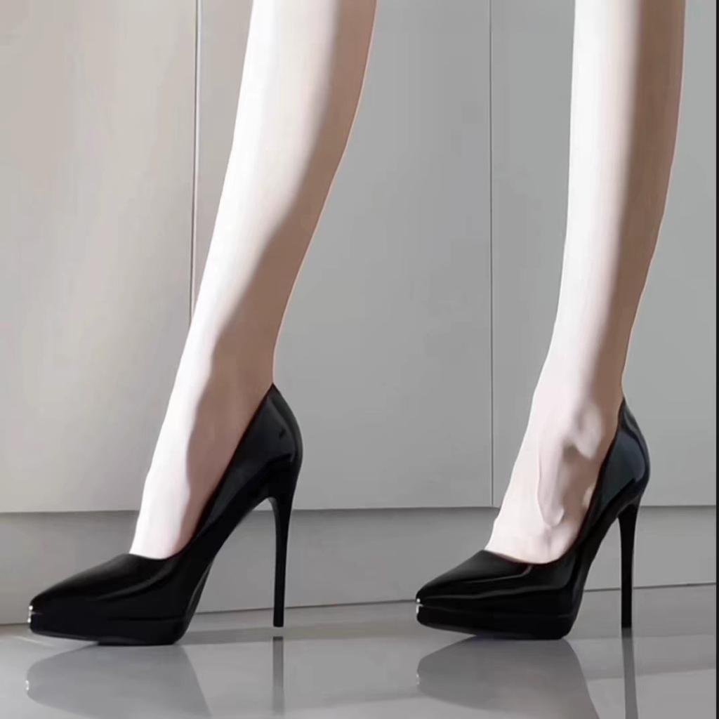 Модная обувь для женщин с острым носком, офисная, на тонком каблуке 8 см, 10 см, сексуальные женские туфли-лодочки, весенние, элегантные, телесного цвета, с неглубоким вырезом, туфли для платья, женская обувь