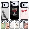 Чехол для телефона с рисунком бокала красного вина для iPhone 17 Air 16e 15 14 13 Pro Max Задняя крышка для 12 11 Pro Coque