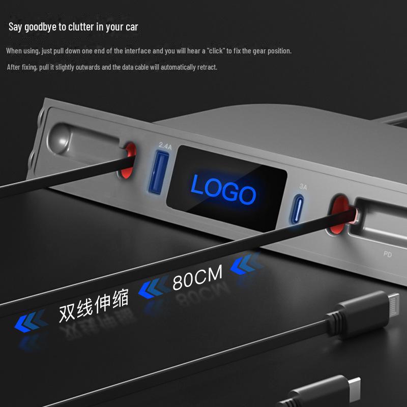 Телескопическая док-станция для быстрой зарядки USB для центральной консоли Tesla Model 3/Model Y