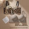Бесшовный бюстгальтер-бандо с леопардовым принтом для улучшения формы - Женский, против провисания, утолщенный для поддержки и подъема, боковая поддержка