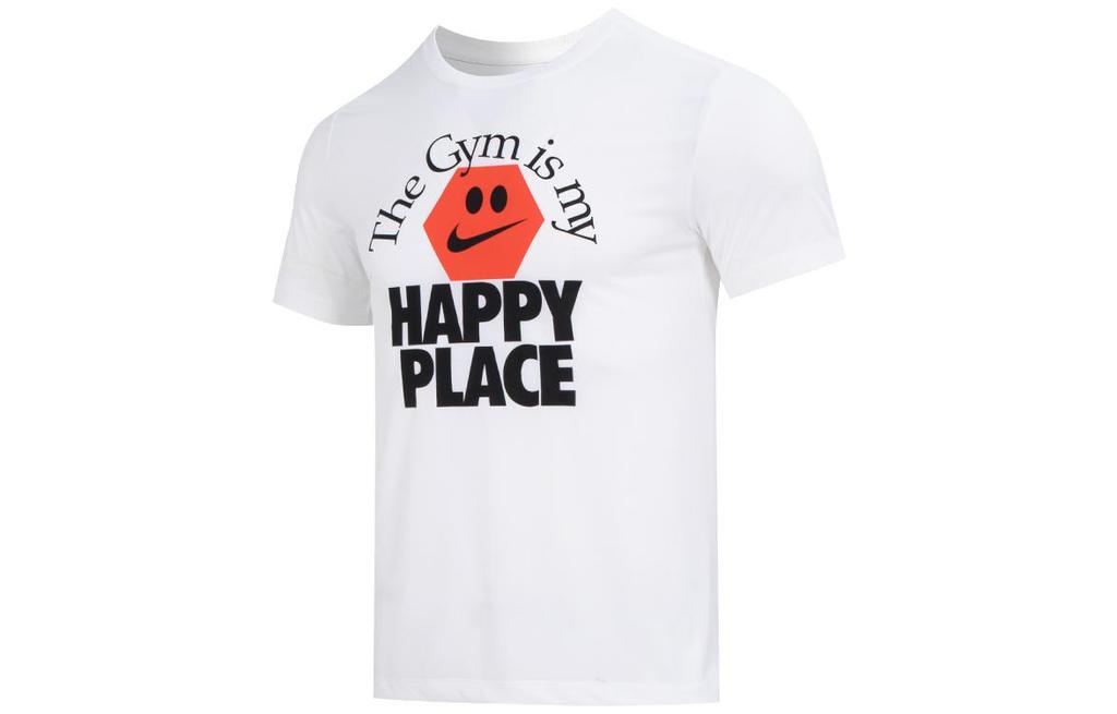 Nike T Shirts Men's White Crew Neck Moderate Straight Fit FD0141-100