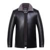 Middle-aged and Elderly Men's Genuine Leather Jackets, Fur All-in-one Casual Thickened and Velvet Sheepskin Jackets, Short Coats