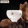 Чайная чашка Handamde Sheep Fat Jade White из фарфора Пористая обожженная чашка Master Cup Чайная чаша Love of Butterfly Кофейные кружки Чайная утварь Kung Fu