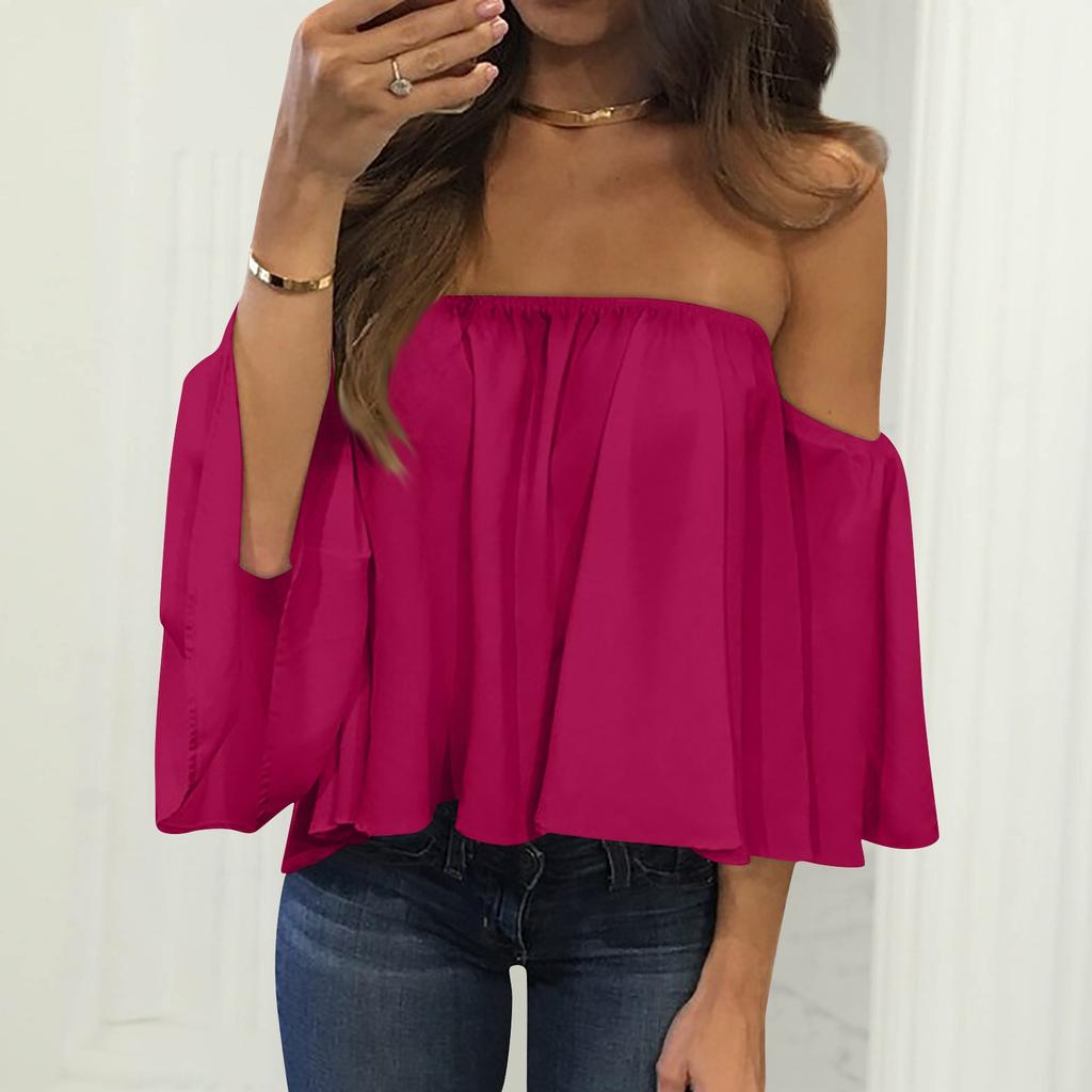 Женский топ-труба, однотонный сексуальный топ без бретелек