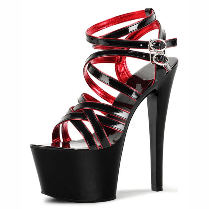 Новые женские туфли на высоком каблуке 15 см, сандалии с элементом китайского красного цвета, туфли для стола прямые продажи