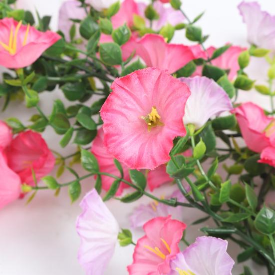 67" Artificial Flowers Vines Garland Fake Morning Glory Hanging Vines Faux Silk Spring Floral Garland for Mantel Wall Fence Wedding Banquet Decor