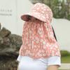 Цветочная женская шляпа от солнца Защита от солнца Солнцезащитная шляпа-ведро Элегантная крышка для лица Кепка для улицы