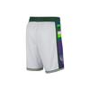 Nike Шорты NBA Milwaukee Bucks Swingman City Edition Dri-fit, шорты белые мужские, уличная одежда DB4141-100