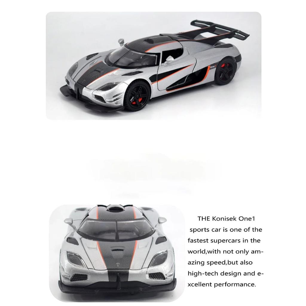 1/32 Koenigsegg ONE 1 литая спортивная модель автомобиля гоночные автомобили модель имитация звука и света детская игрушка подарок
