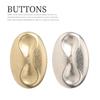 5pcs Oval Metal Buttons Personalized Design Fashion Coat Trench Coat Silver Buttons Blazer Gold Buttons