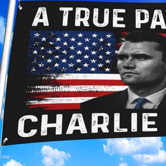 Флаг RIP Чарли Кирк Настоящий патриотический памятный флаг 3×5 футов Уличный двухсторонний баннер для декора сада, патио, балкона, забора