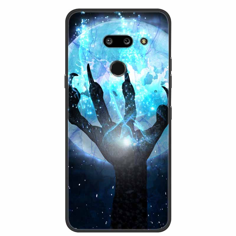 Для LG G8 G8S ThinQ Черные Чехлы Мягкий Силикон ТПУ Чехлы для Телефона Для G 8 S 8S ThinQ Роскошная Задняя Крышка Funda Мультяшный Чехол Para Capa