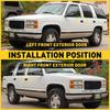Наружная ручка двери с личинкой замка для Chevrolet GMC K1500 C1500 88-99 Передняя