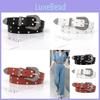 Women Rock Vintage Decorative Jeans Belt Edgy Waistband Metal Accents Adjustable