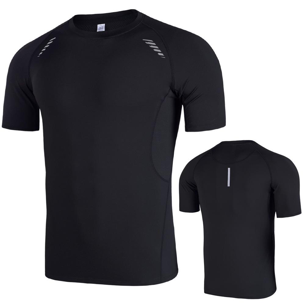 Men's Fitness T Shirts Summer Quick Dry Stretch Short Sleeve Tops Basketball Running Sports Tee