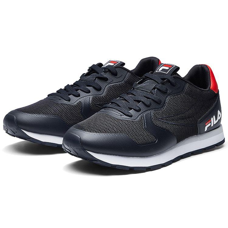Fila Fht Серия 83 Ретро Тканевые Низкие Кроссовки Мужские кроссовки Черные Белые F12M021106FNV
