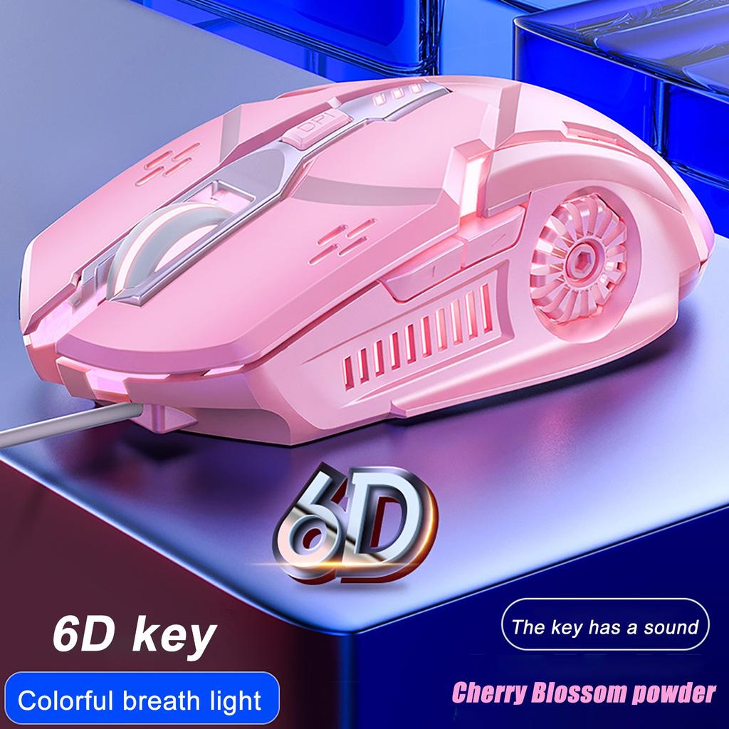 Wired Gaming Mouse 6D Colorful LED Breathing 3200 DPI Fashion Mouse For Laptop
