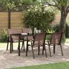 VidaXL Stackable Garden Chairs 4 Pcs Brown Textilene Fabric 318782