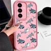 Чехол с рисунком китовой акулы для Samsung Galaxy S25 Edge S24 S25 S23 S22 Ultra S24 FE A56 A55 A54 A36 A26 A15 A16 5G TPU чехол для телефона