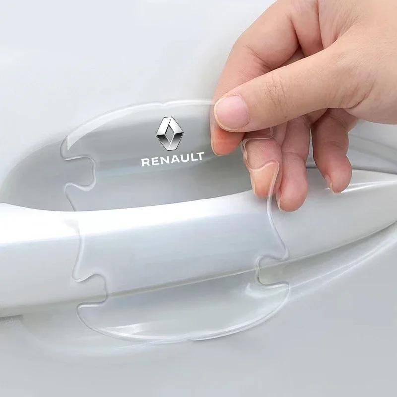 Auto Door Handle Bowl Anti-Scratch Sticker Protection Strip Car Accessories For Renault Clio Laguna 2 Megane 3 Duster Logan S999