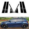 8 шт. глянцевые черные стойки для окон автомобиля, накладка, подходит для Volkswagen Polo 5-дверный хэтчбек 2019-2023, автомобильные наклейки