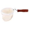Reusable Flannel Cloth Handmade Coffee Filter Strainer with Wood Handle (Small)