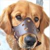 PU Leather Dog Muzzle Adjustable Prevent Bite Mouth Mask
