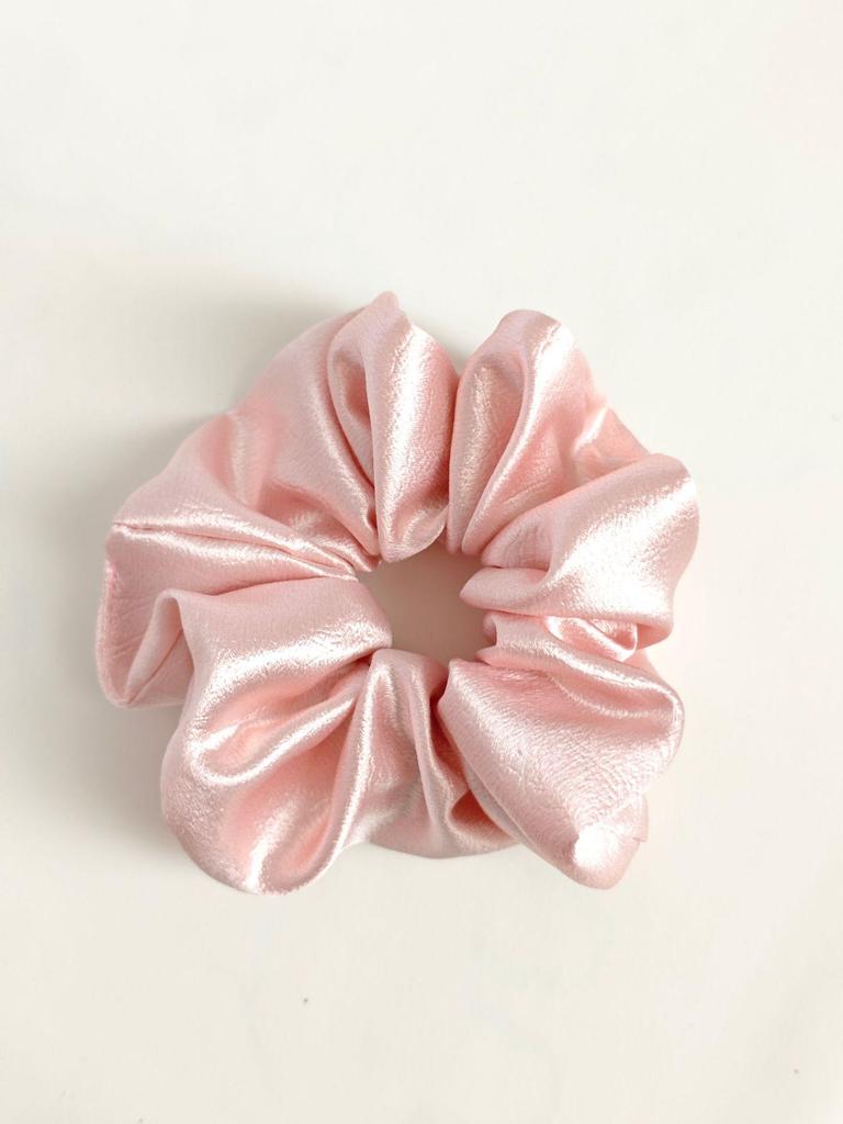 French Satin Scrunchie: Elegant Solid Color Hair Accessory
