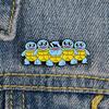 Adorable Blue Turtle Sunglasses Brooch: Funny Cartoon Badge for Kids' Backpacks