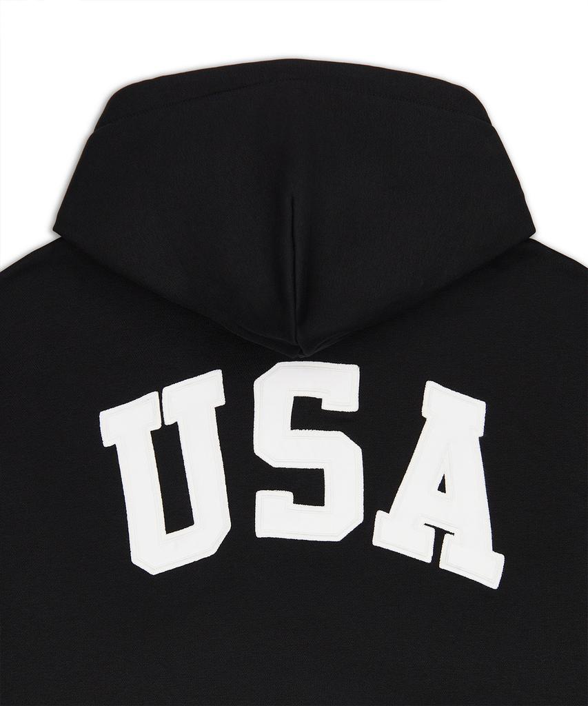 Flag Fleece Hoodie - Black