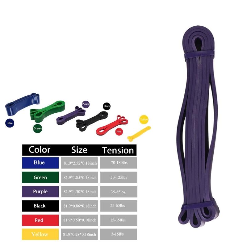 208 см латексные ленты сопротивления подтягивания тренажерный зал домашний фитнес резиновый эспандер петля силовая помощь тренировка тренировочное оборудование