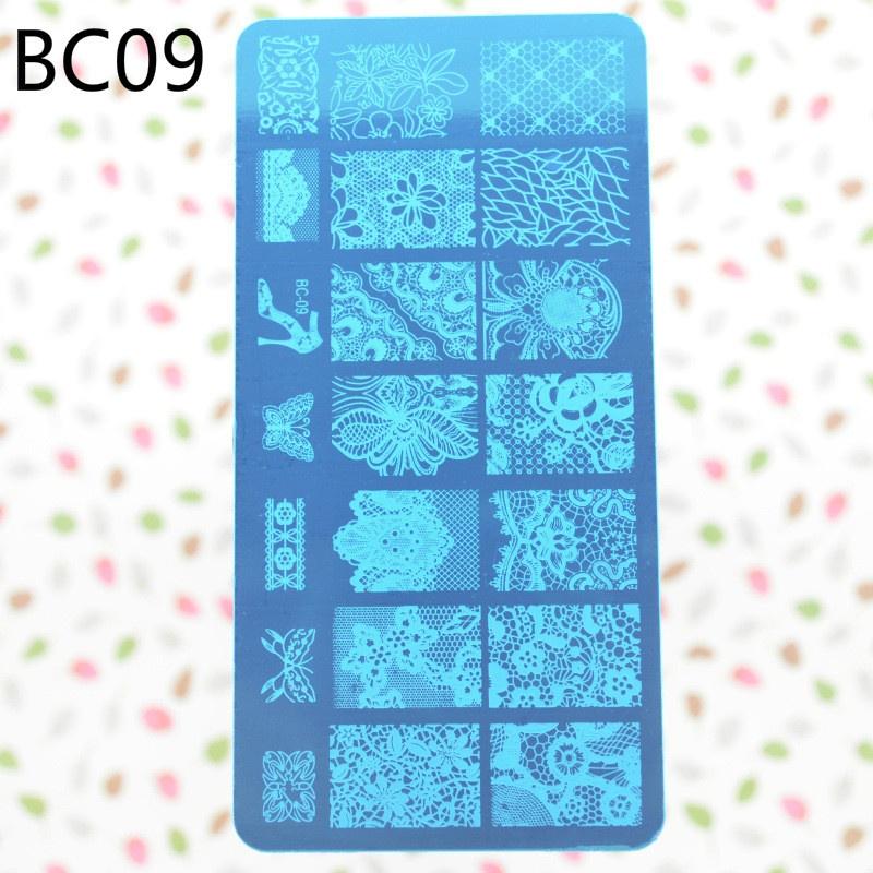 Мода для ногтей 12x6см Новые 10 дизайнов Цветок/Рождество Сделай сам Полировка Штамповка Штампы для ногтей Шаблоны Нейл-арт
