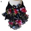 Dilara Big Flower Breathable Collar Scarf Neckerchief Ring Neck Wrap
